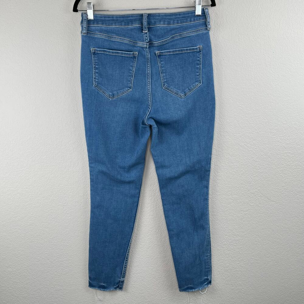 Old Navy Medium Wash Extra High Rise Rockstar Super Skinny Ankle Jeans 10 - Picture 2 of 10
